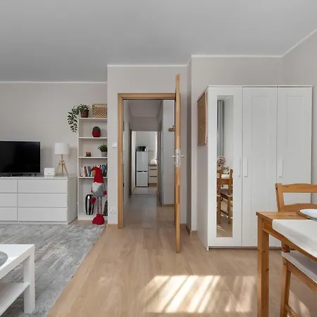 Red In Wroclaw With Two Bedrooms And Desk For Remote Work By Renters Wroclaw